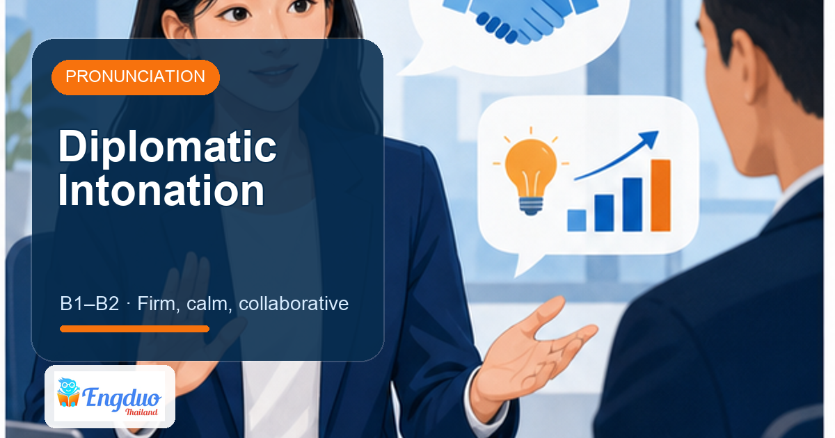 Engduo Pronunciation Lab lesson cover for Diplomatic Intonation