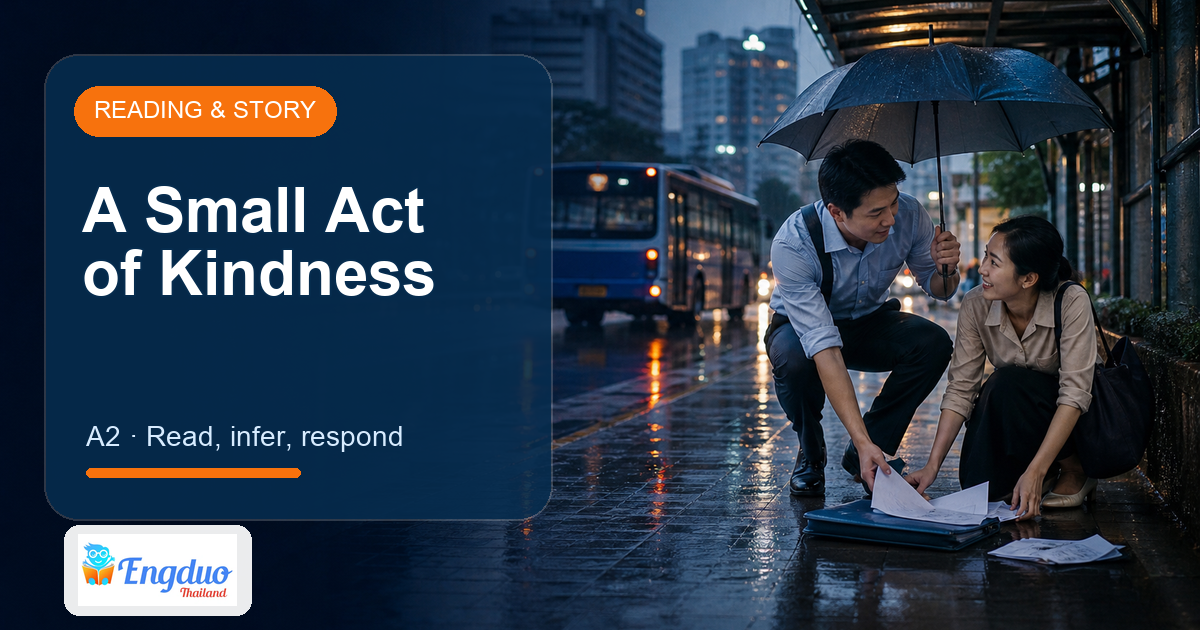 Engduo Reading & Story lesson cover for A Small Act of Kindness