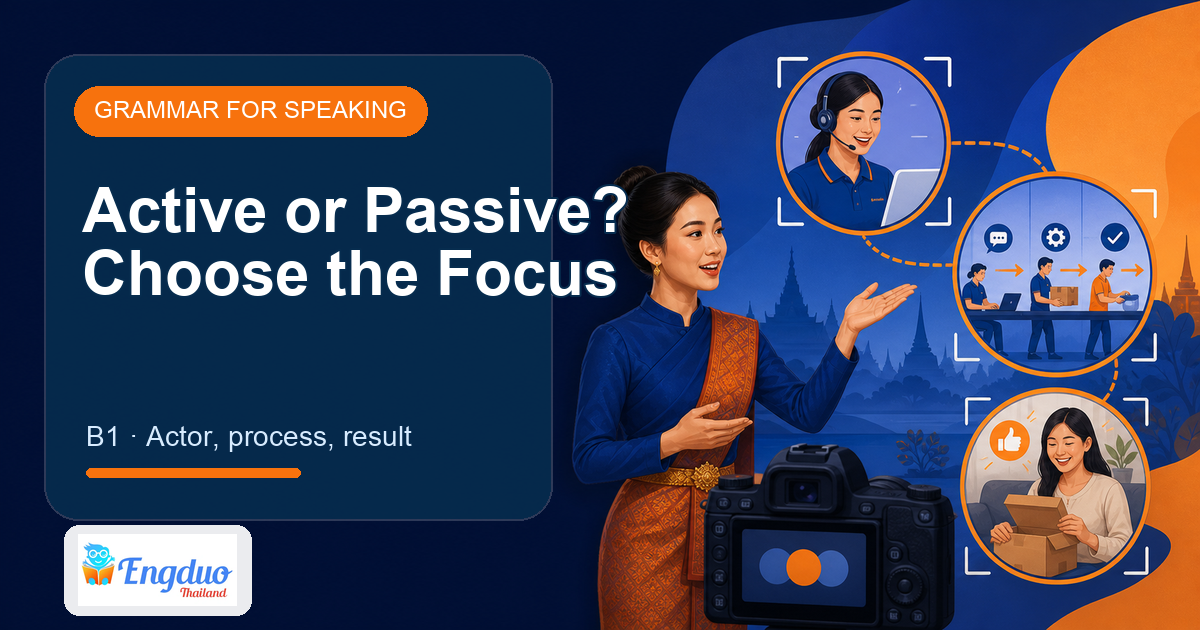 Engduo grammar cover comparing active and passive voice