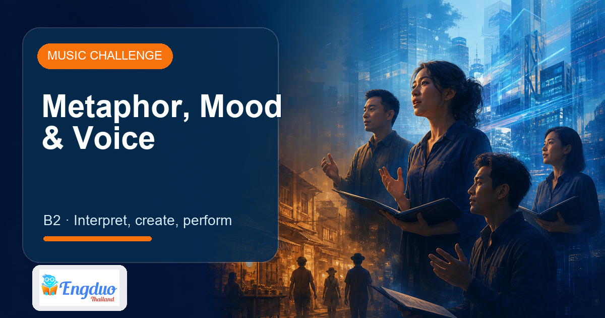 Engduo Music Challenge lesson cover for Metaphor, Mood, and Voice