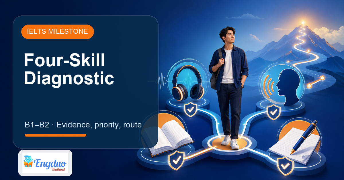Engduo Mixed-Skill Lessons lesson cover for Four-Skill Diagnostic Review