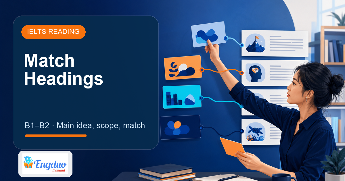 Engduo Reading & Story lesson cover for Match Headings to Main Ideas