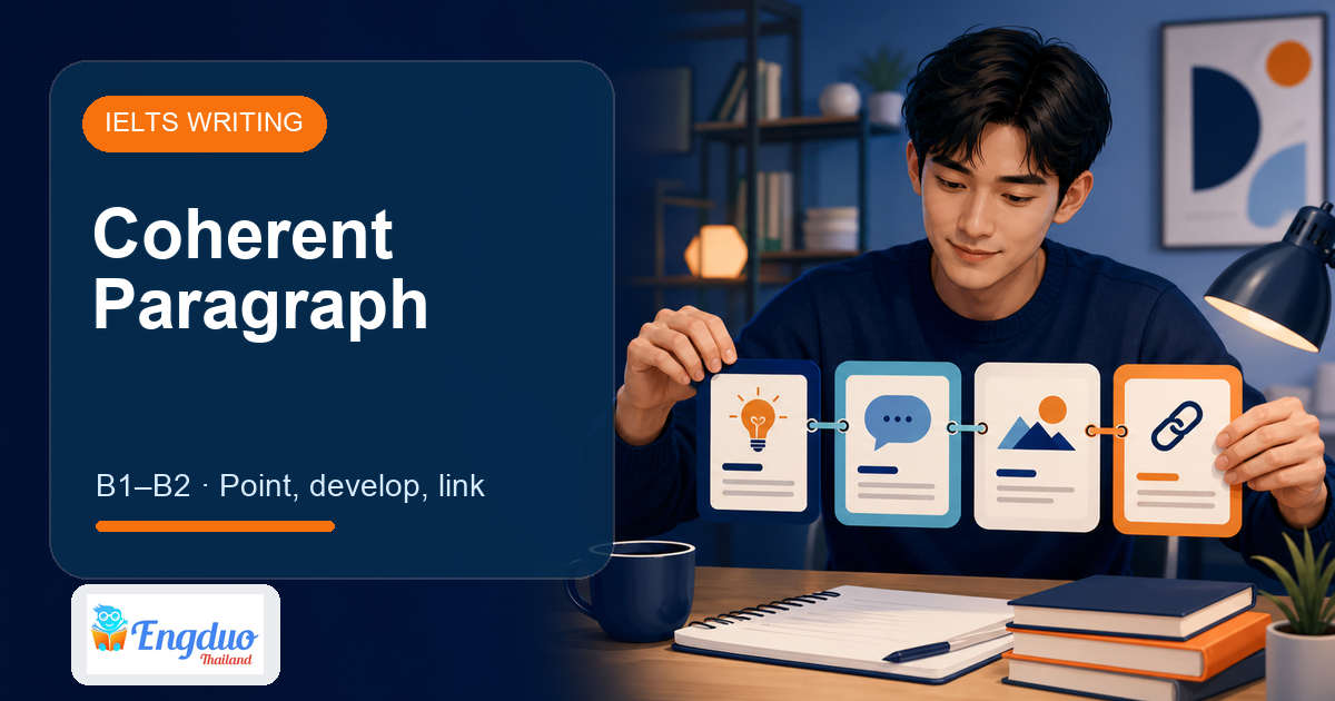 Engduo Writing Practice lesson cover for Task 2: Build a Coherent Paragraph