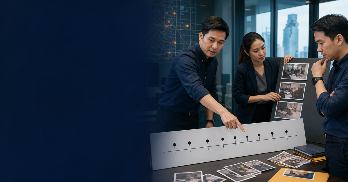 Three Thai investigators reconstruct eight past events from a selected reference point